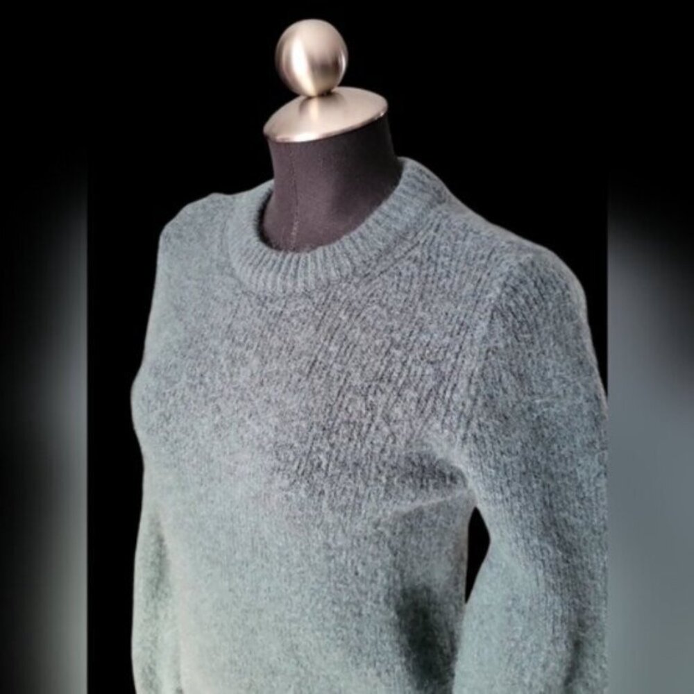 Mohair Wool Blend Puff Sleeve Sweater H&M Women's sz Small - Picture 6 of 10